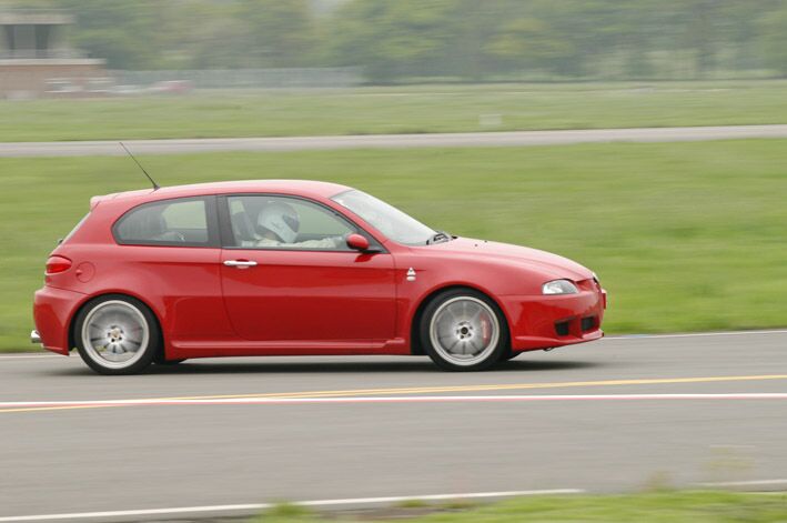 Autodelta Alfa Romeo 147 GTA during the BBC Top Gear filming on Wednesday. Photo: Sarkis Boyadjian.