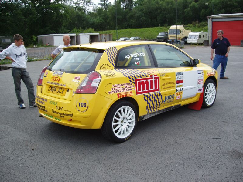 Paul Tod Rallying Stilo Abarth Cup at the Fiat Auto UK Rally Press Day at Chobham last week