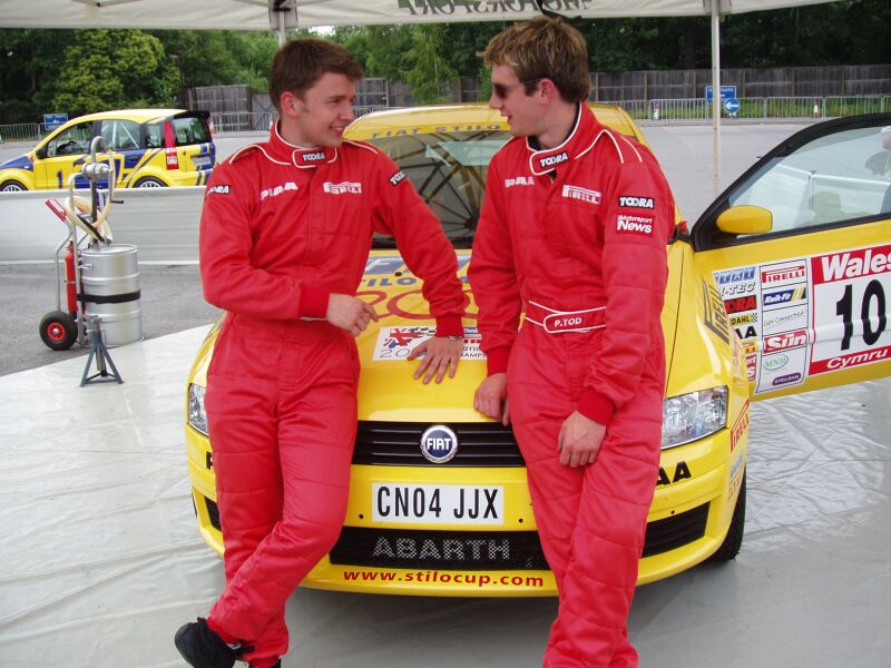 Paul Tod Rallying Stilo Abarth Cup at the Fiat Auto UK Rally Press Day at Chobham last week