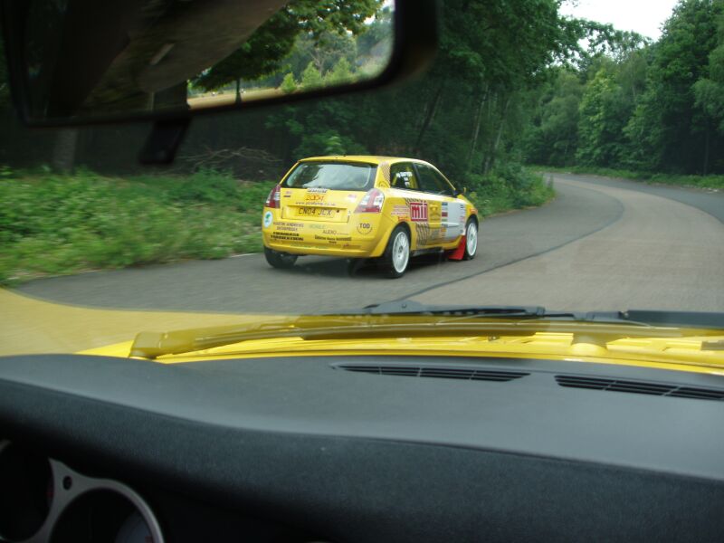 Paul Tod Rallying Stilo Abarth Cup at the Fiat Auto UK Rally Press Day at Chobham last week