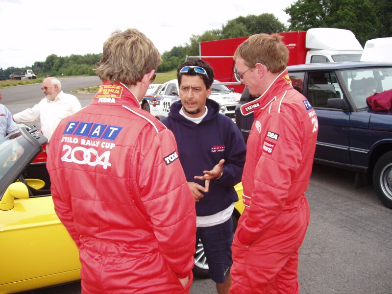 Paul Tod Rallying Stilo Abarth Cup at the Fiat Auto UK Rally Press Day at Chobham last week