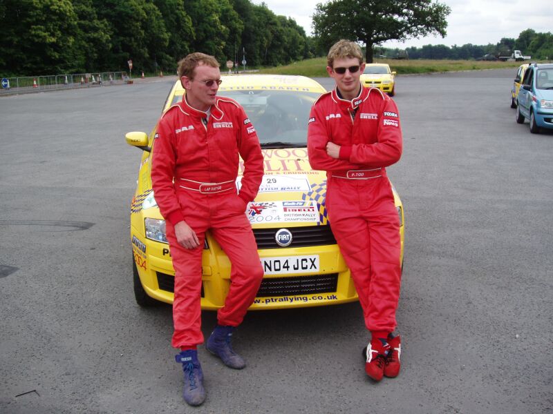 Paul Tod Rallying Stilo Abarth Cup at the Fiat Auto UK Rally Press Day at Chobham last week