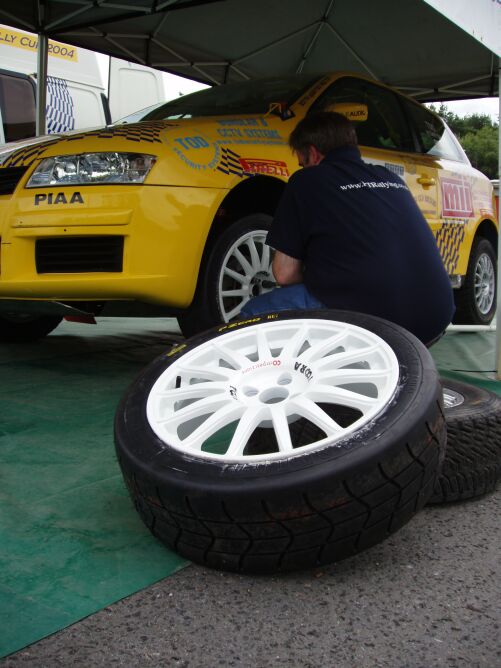 Paul Tod Rallying Stilo Abarth Cup at the Fiat Auto UK Rally Press Day at Chobham last week