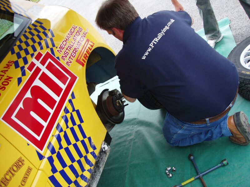 Paul Tod Rallying Stilo Abarth Cup at the Fiat Auto UK Rally Press Day at Chobham last week