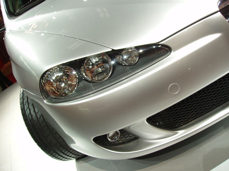 World Premiere of the facelifted Alfa Romeo 147 at the 2004 Paris Mondial de l'Automobile