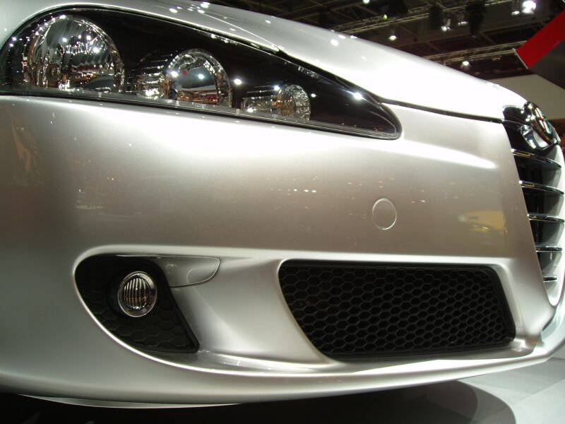 World Premiere of the facelifted Alfa Romeo 147 at the 2004 Paris Mondial de l'Automobile