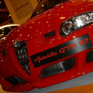 The 328bhp 3.7-litre Autodelta 147 GTA at the MPH03 Motor Show in London last month