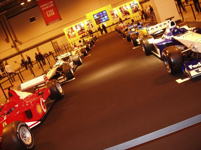 Sauber Grand Prix car on the F1 grid at the 2004 Autosport International