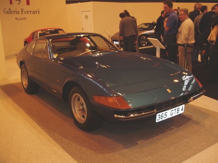 Ferrari 365 GTB 4 on display in the 'Galleria Ferrari' at 2004 Autosport International