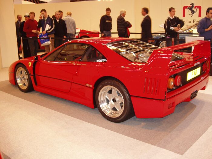 Ferrari F40 in the 'Galleria Ferrari' at 2004 Autosport International