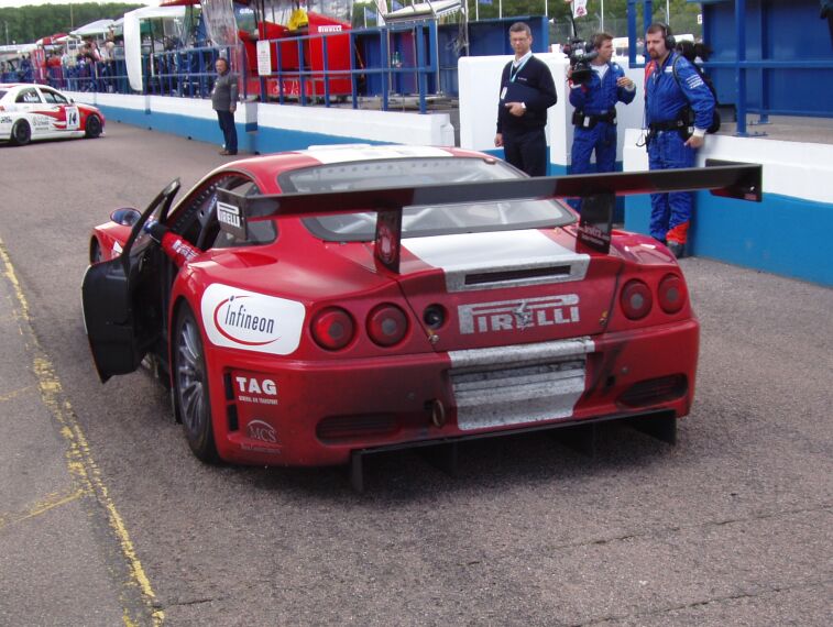 FIA GT Ferraris in action from Donington Park last Sunday