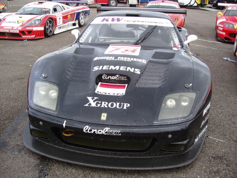 FIA GT Ferraris in action from Donington Park last Sunday