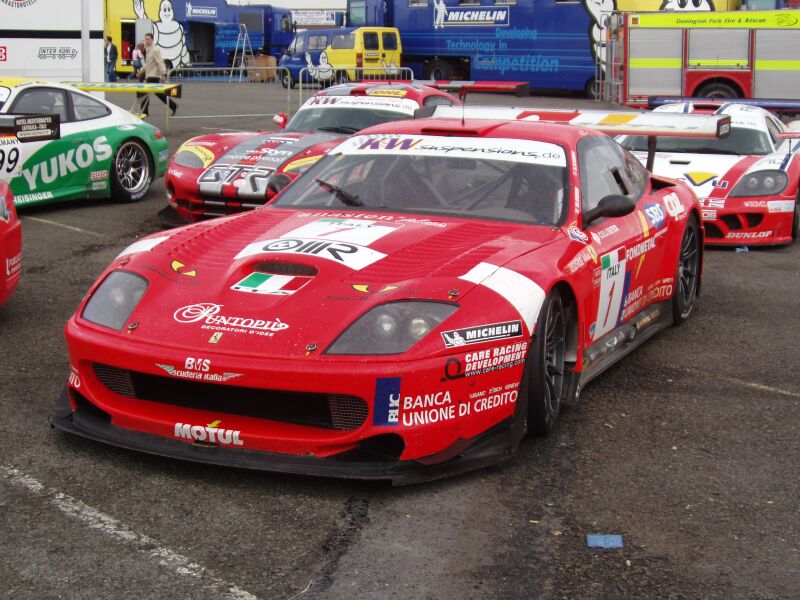 FIA GT Ferraris in action from Donington Park last Sunday