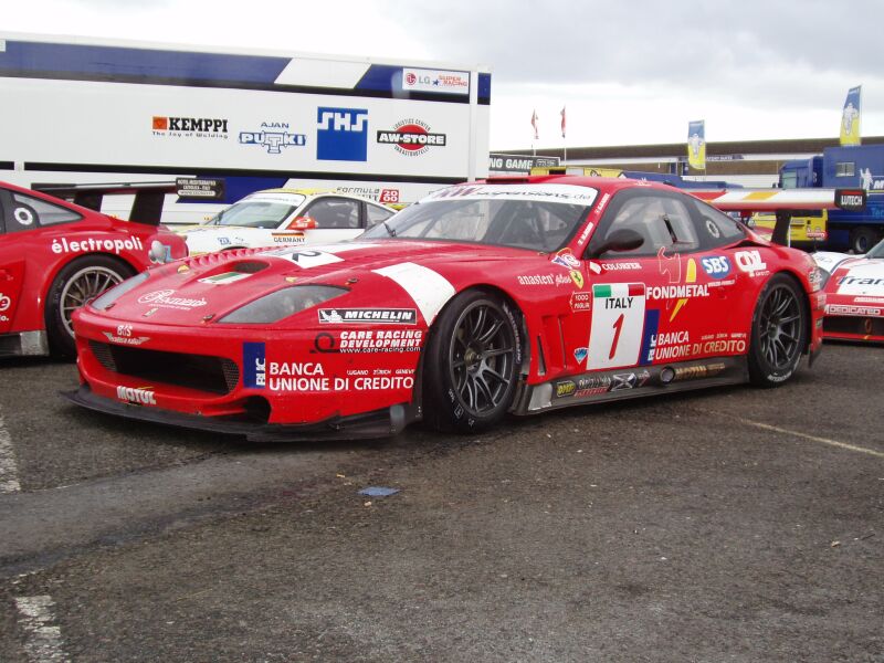 FIA GT Ferraris in action from Donington Park last Sunday