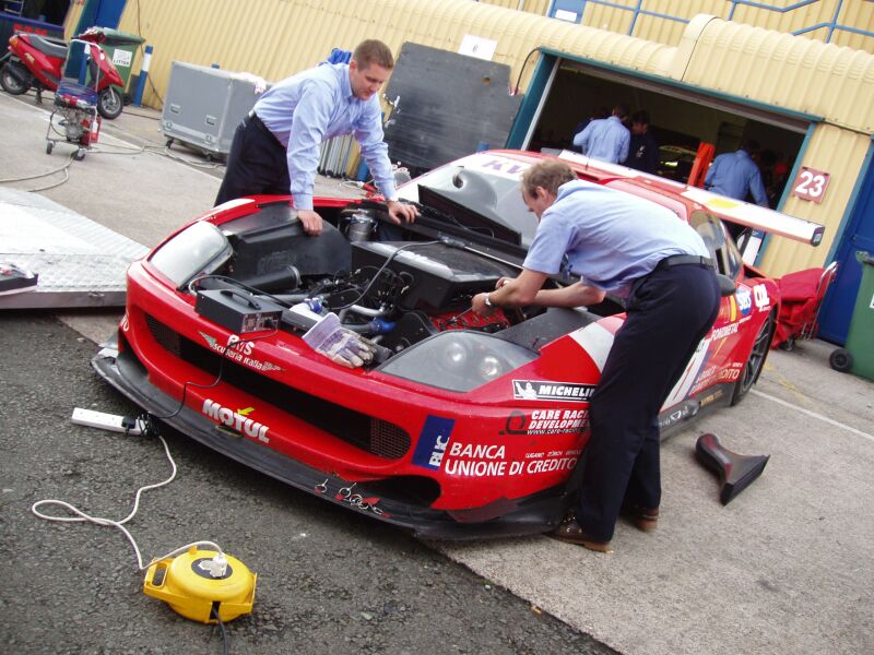 FIA GT Ferraris in action from Donington Park last Sunday