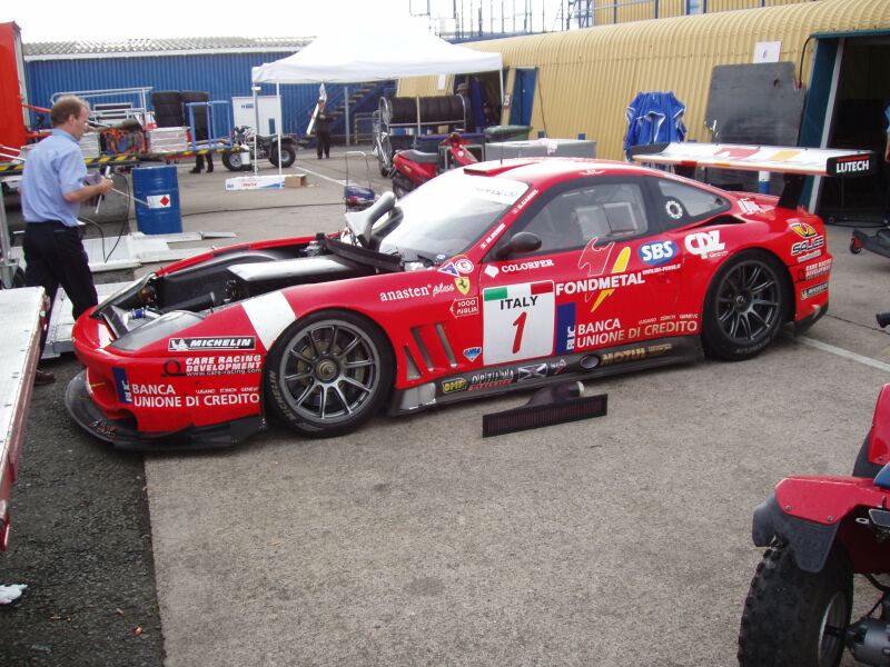 FIA GT Ferraris in action from Donington Park last Sunday