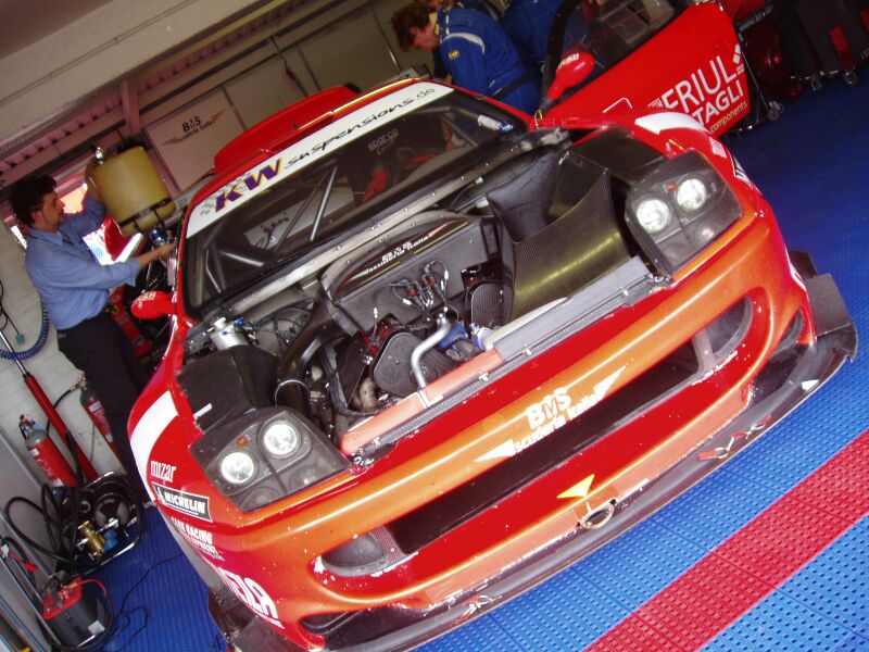 FIA GT Ferraris in action from Donington Park last Sunday