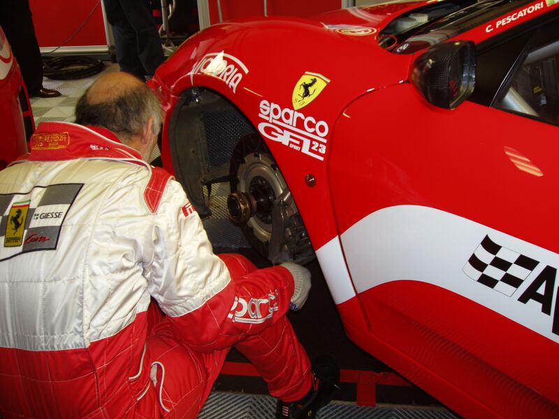 FIA GT Ferraris in action from Donington Park last Sunday