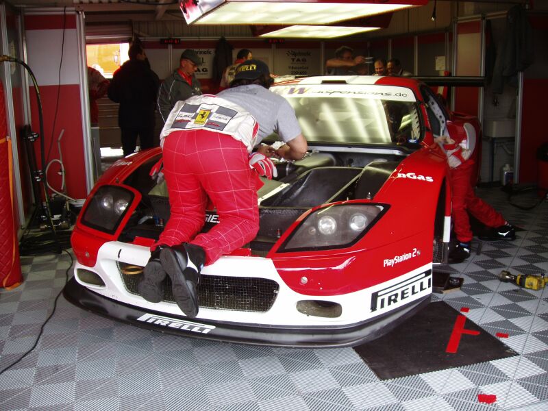 FIA GT Ferraris in action from Donington Park last Sunday