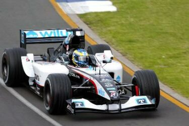 Minardi during qualifying for the 2004 Australian Grand Prix