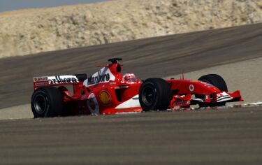 Ferrari during qualifying in Bahrain