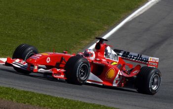 Rubens Barrichello on his way to fifth place on the grid at Barcelona