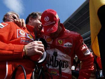 Jean Todt & Michael Schumacher in Barcelona