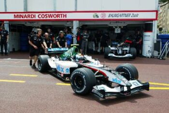 Minardi at the 2004 Monaco Grand Prix