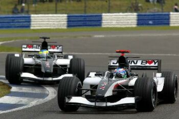 Minardi during yesterday's British Grand Prix