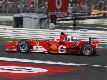 Ferrari qualifying action from Hockenheim