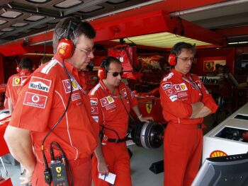 Ferrari qualifying action from Hockenheim