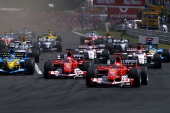 Ferrari at the 2004 Hungarian Grand Prix