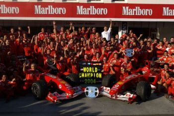 Ferrari at the 2004 Hungarian Grand Prix