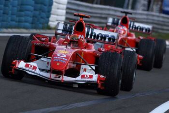 Ferrari at the 2004 Hungarian Grand Prix