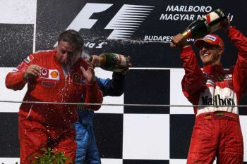 Ferrari at the 2004 Hungarian Grand Prix