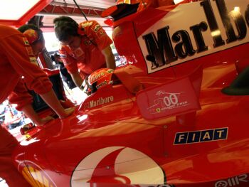 Ferrari qualifying action from Spa