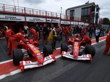 Ferrari qualifying action from Spa