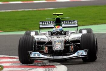 Minardi Cosworth qualifying action from Spa