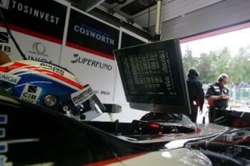 Minardi Cosworth qualifying action from Spa