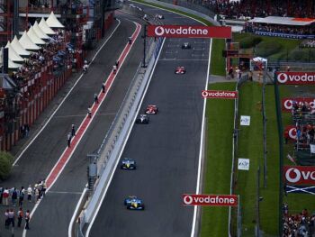 Action from the 2004 Belgian Grand Prix