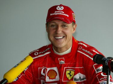 Michael Schumacher at Monza today