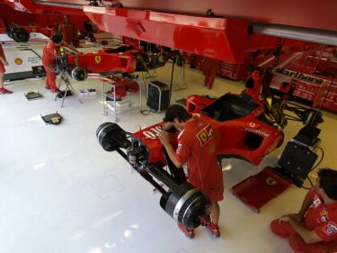 Ferrari pit garage at Monza today