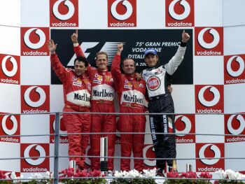 Thirteenth victory of the season for Scuderia Ferrari Marlboro, the first for Rubens Barrichello. It is Ferraris sixteenth win in the Italian Grand Prix, the third in a row and win number 180 from 701 Grands Prix starts