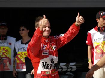 Ferrari qualifying action from Shanghai