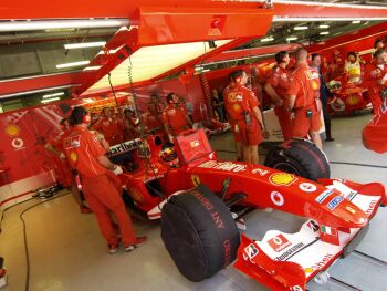 Ferrari qualifying action from Shanghai