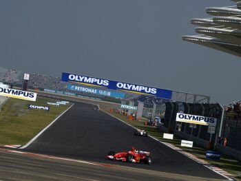 Ferrari qualifying action from Shanghai