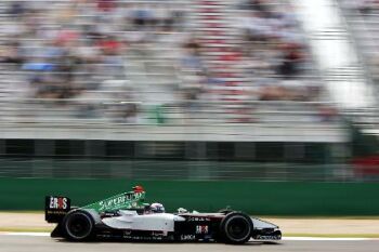 Minardi qualifying action from Shanghai