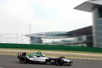 Minardi action from the 2004 Chinese Grand Prix in Shanghai