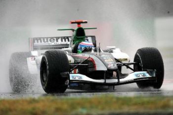 Minardi Friday morning free practice action from Suzuka