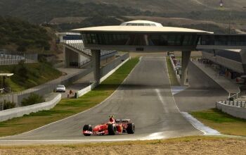 Ferrari at the January 2004 F1 test at Jerez